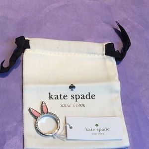 KATE SPADE MAKE MAGIC SWAROVSKI CRYSTAL BUNNY RING